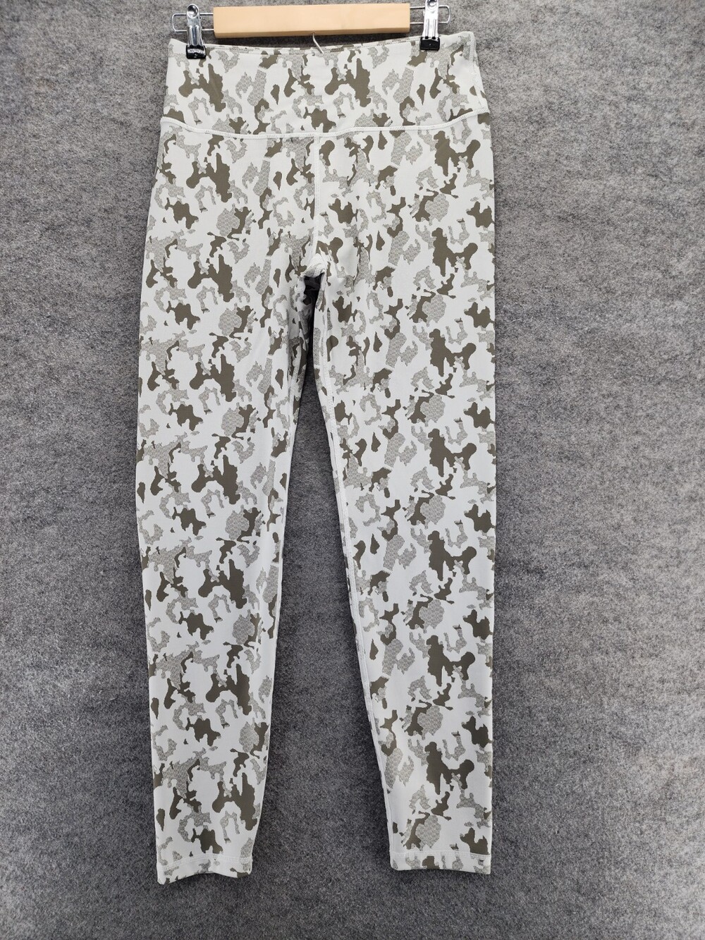 Yelete Active Leggings Womens Large White Gray Camo